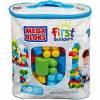 MEGA BLOCKS FIRST BUILDERS BIG BUILDING BAG 60pcs BLUE (DCH55)